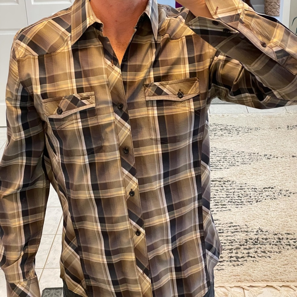 Men's 7 diamonds button down long sleeve
